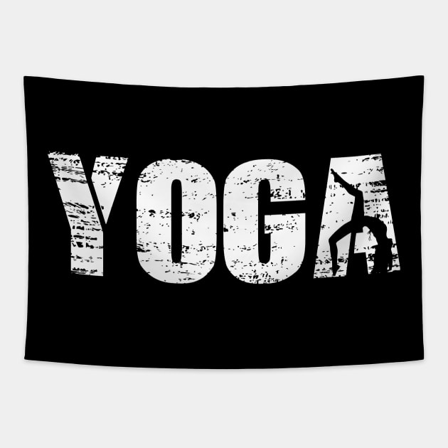 Distressed Look Yoga Gift For Yogis Tapestry by OceanRadar