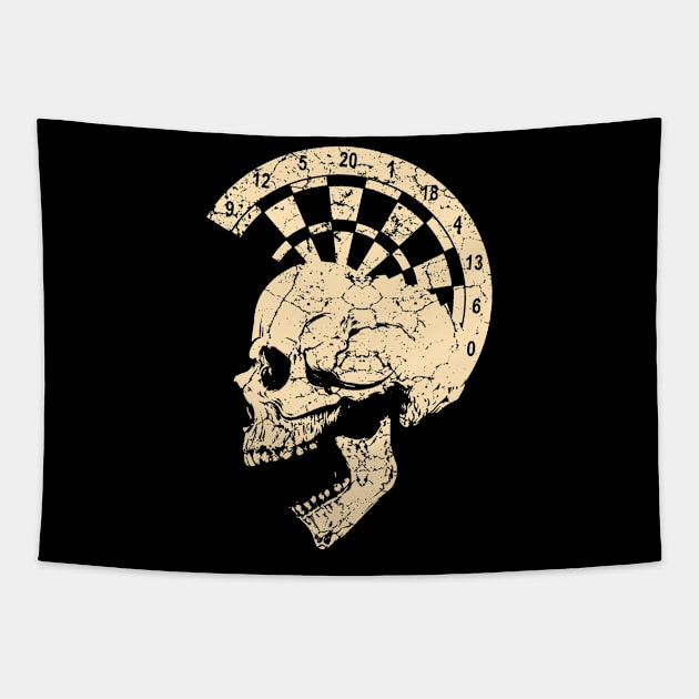 Darts Skull Tapestry by Mila46