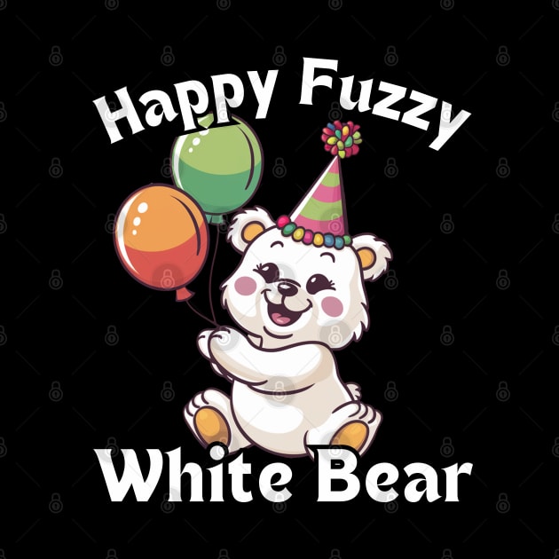 Happy Party White Bear by Via Lactea Design