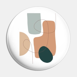 Mid Century Modern, Abstract Shapes Illustration 5 Pin