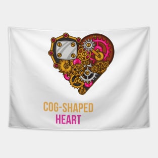 Cog-Shaped Heart Tapestry