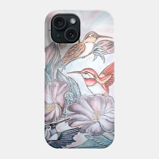 Hummingbirds Feeding Phone Case