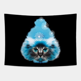 New Year Whiskered Friend Tapestry