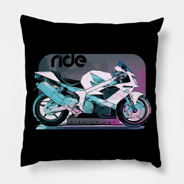 Ride honda rc51 vtr1000 sp2 cyber Pillow by NighOnJoy