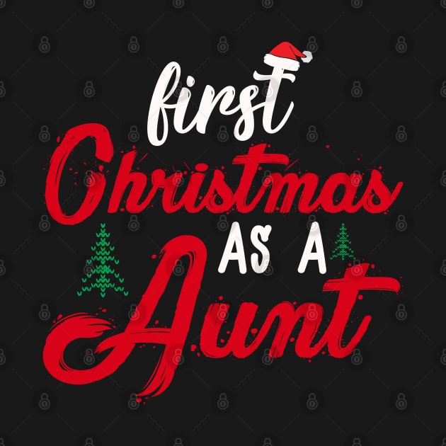 First Christmas As A Aunt Christmas Pijama by Hiyokay