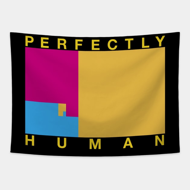 Perfectly Human - Pansexual Pride Flag Tapestry by OutPsyder