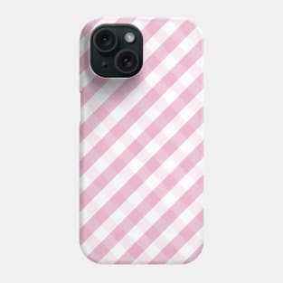 Light Pink and White Check Gingham Plaid Phone Case