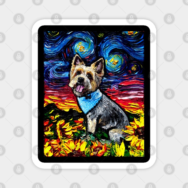 Silky Terrier Night Magnet by sagittariusgallery