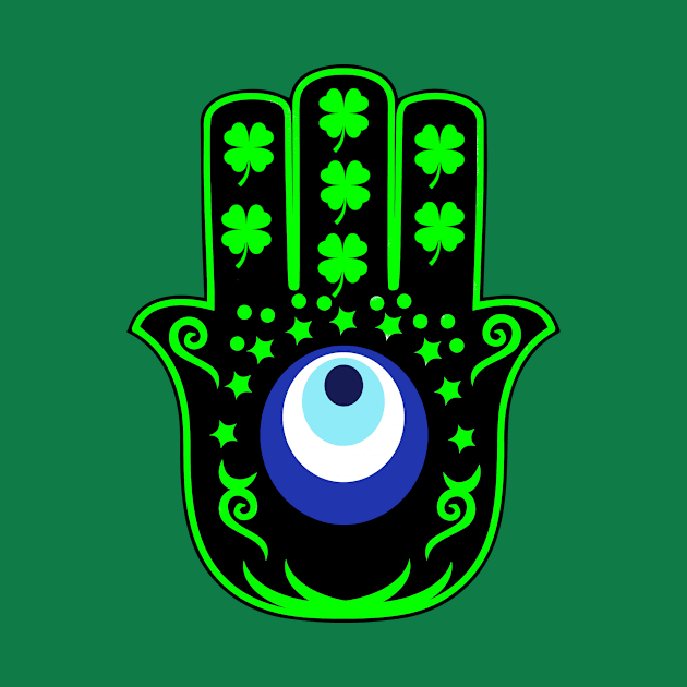 St Patricks day Hand of hamsa by livania