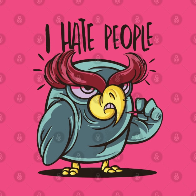 Owl who hates people by Catfactory