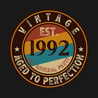 Vintage Aged to perfection est. 1992 All Original Parts T-Shirt