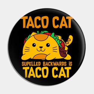 Tacocat Spelled Backwards Pin