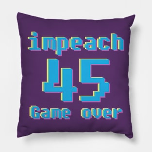 Impeach 45 Game Over Arcade Game Style Pillow