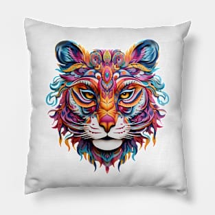 Boho Animal Face #4 Pillow