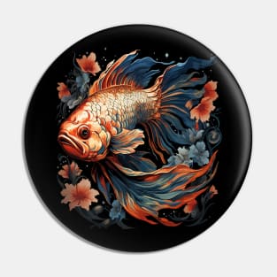 Patriotic Goldfish Pin