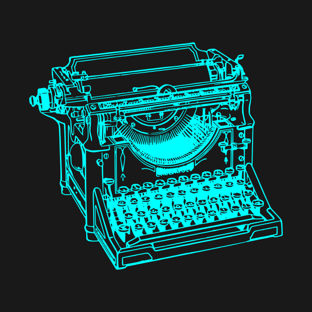 VINTAGE TYPEWRITER TURQUOISE by MarniD9