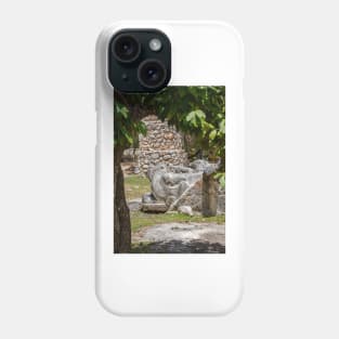 Feathered serpent head carving Phone Case