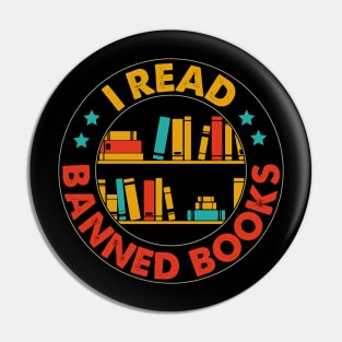 I Read Banned Books T-Shirt Pin