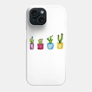 Colorful Flowered Cacti Phone Case