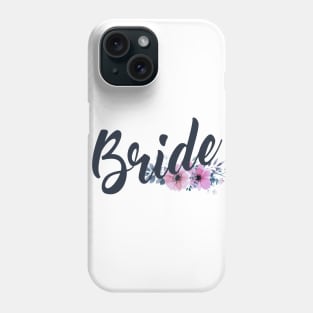 Bride Floral Wedding Calligraphy Design Phone Case