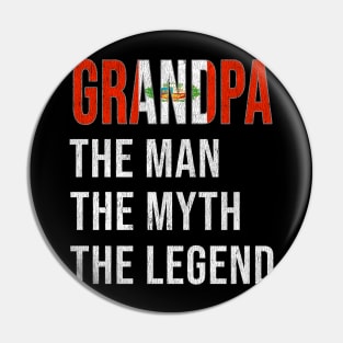 Grand Father Peruvian Grandpa The Man The Myth The Legend - Gift for Peruvian Dad With Roots From  Peru Pin