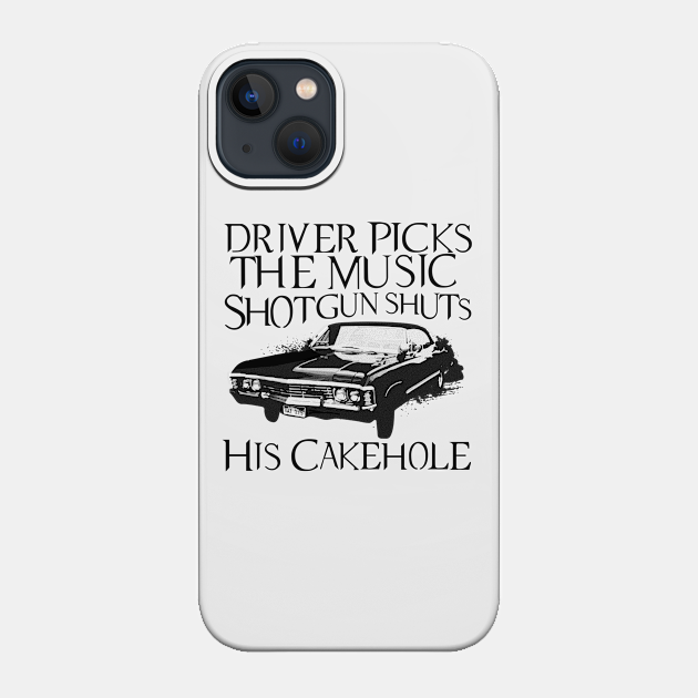 Driver Picks The Music - Supernatural - Phone Case