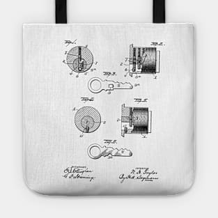 Key for pin tumbler locks Vintage Patent Drawing Tote