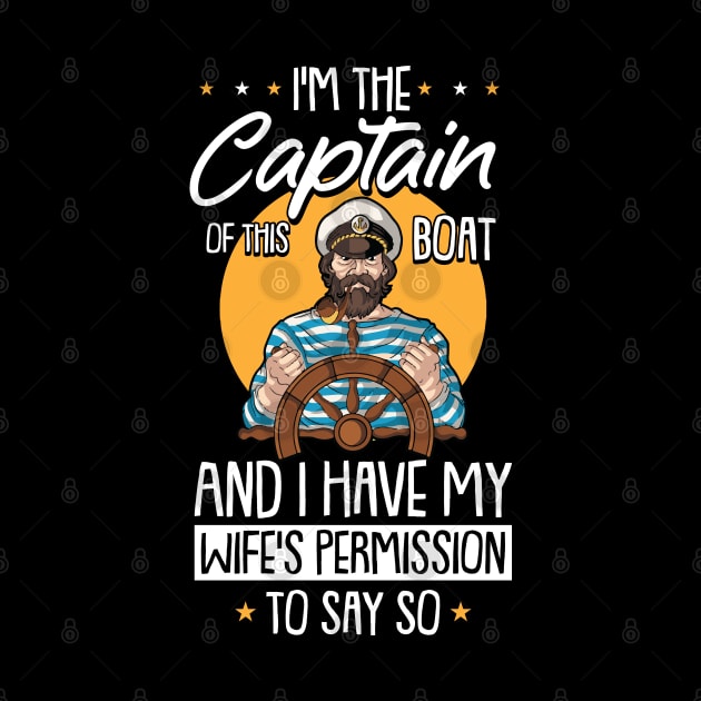 I am the Captain of this Boat Pontoon Boat Motor Boating by Riffize