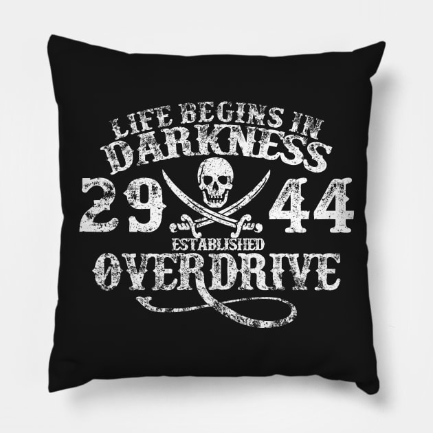 OVERDRIVE Established 2944 Pillow by Wtfosaurus