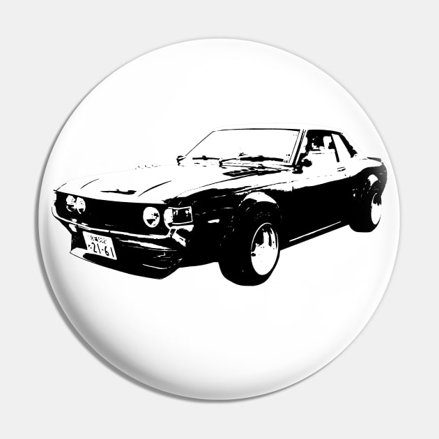 1976 Toyota Celica  B&W Pin by GrizzlyVisionStudio