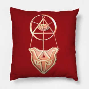 Golden cat amulet Pillow