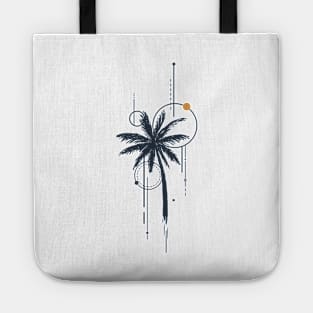 Palm. Tattoo. Geometric, Line Art Style Tote