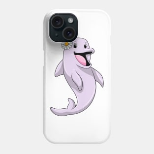 Dolphin with Daisy Flower Phone Case