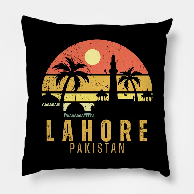 Lahore Vintage Sunset Pillow by DesignerDeskStd