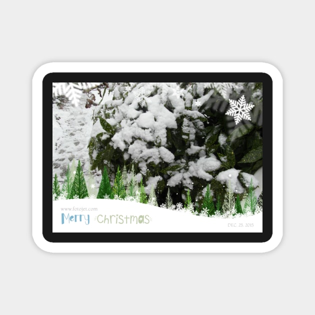 Snow Christmas Magnet by bywhacky