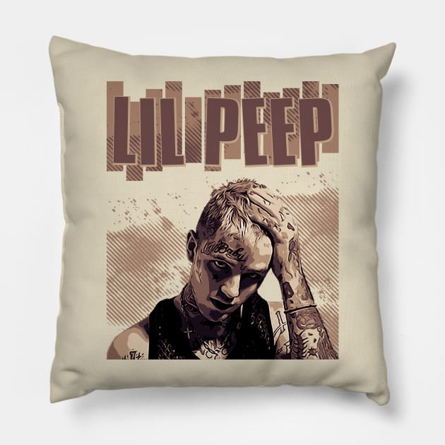 Lil Peep Pillow by Degiab