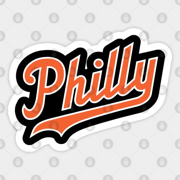 Philadelphia Eagles Retro Script Logo - Sticker