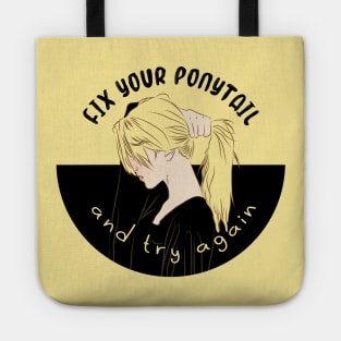 fix your ponytail Tote