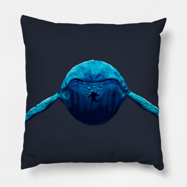 The Whale (Transparent) Pillow by NGM