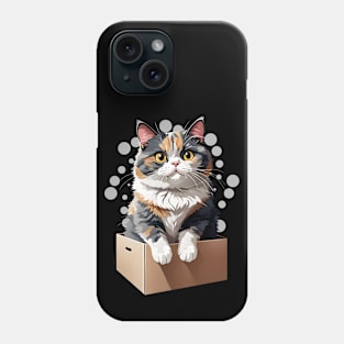 Chonk Boi Cat Sitting In A Box Phone Case