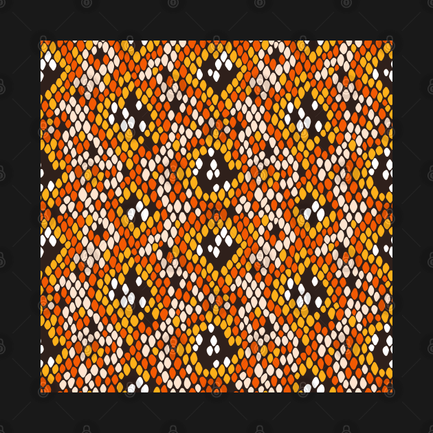 Snakeskin Pattern (Orange Palette) by illucalliart