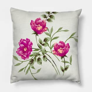 Pink Spring Flowers Pillow