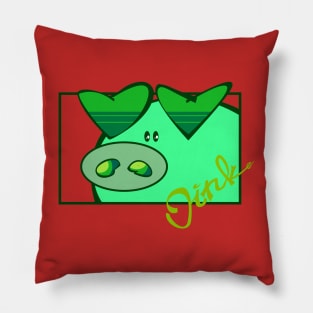 Oink green Pillow