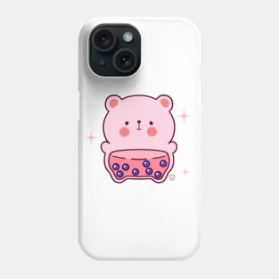 Pink Boba Bear Phone Case