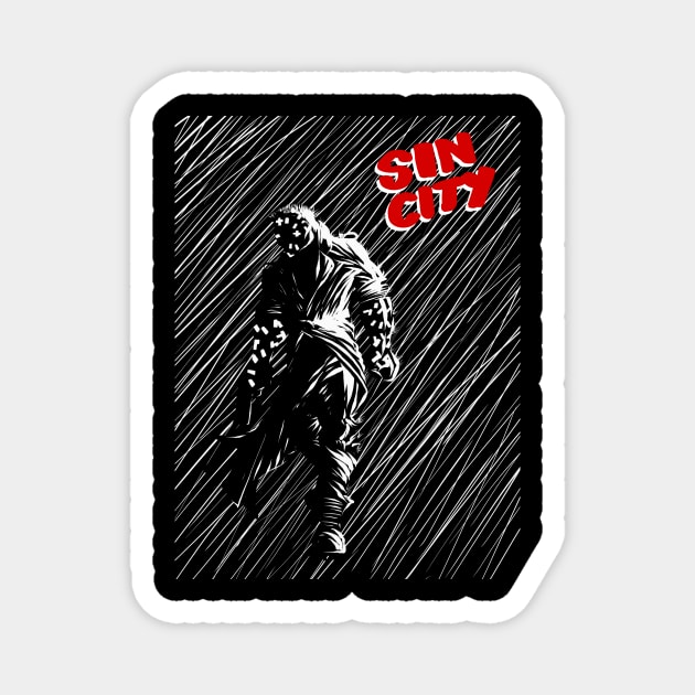 sin city marv Magnet by Kotolevskiy