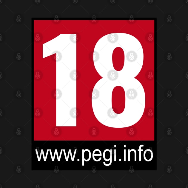 Videogame Label Pegi 18 by HuckleberryArts