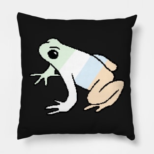 Pixel Unlabeled Frog Pillow