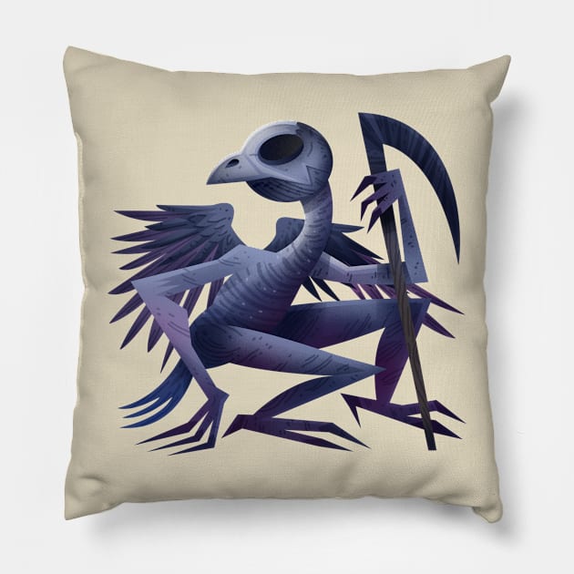 Deathbird Pillow by Firebluegraphics