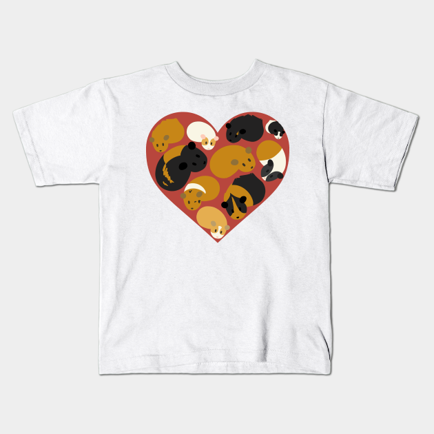 I Love Heart Guinea Pigs Kids T-Shirt