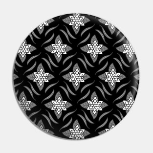 Black and white flower pattern design Pin